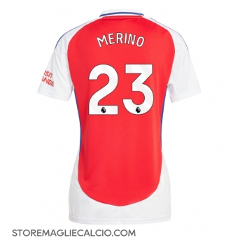 Arsenal Mikel Merino #23 Maglia Gara Casa Repliche 2024-25 Donna Maniche Corte